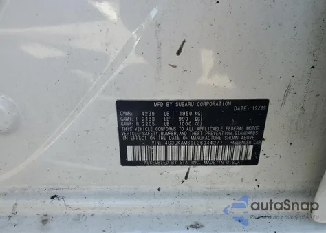 2020 Subaru Impreza Sport z USA, uszkodzony, nr VIN 4S3GKAM60L3604437